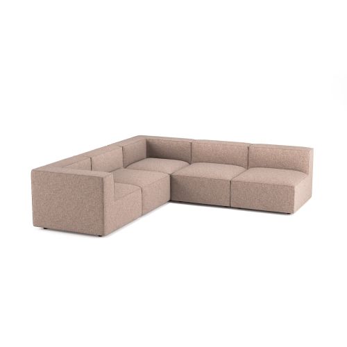 CANAPÉ TETRIS TAUPE, 5 PLACES, VERSION DROITE 
