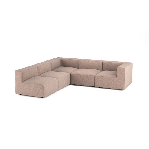 CANAPÉ TETRIS TAUPE, 5 PLACES, VERSION GAUCHE FACE
