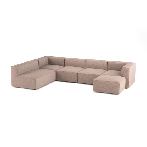 CANAPÉ TETRIS TAUPE, 6 PLACES, VERSION DROITE