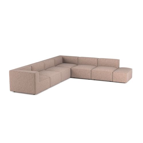 CANAPÉ TETRIS TAUPE, 7 PLACES, VERSION DROITE