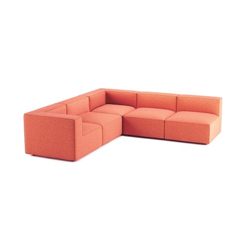 CANAPÉ TETRIS ROUILLE, 5 PLACES, VERSION DROITE 