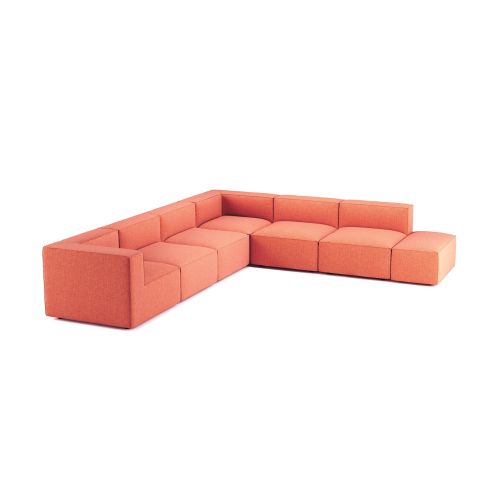 CANAPÉ TETRIS ROUILLE, 7 PLACES, VERSION DROITE